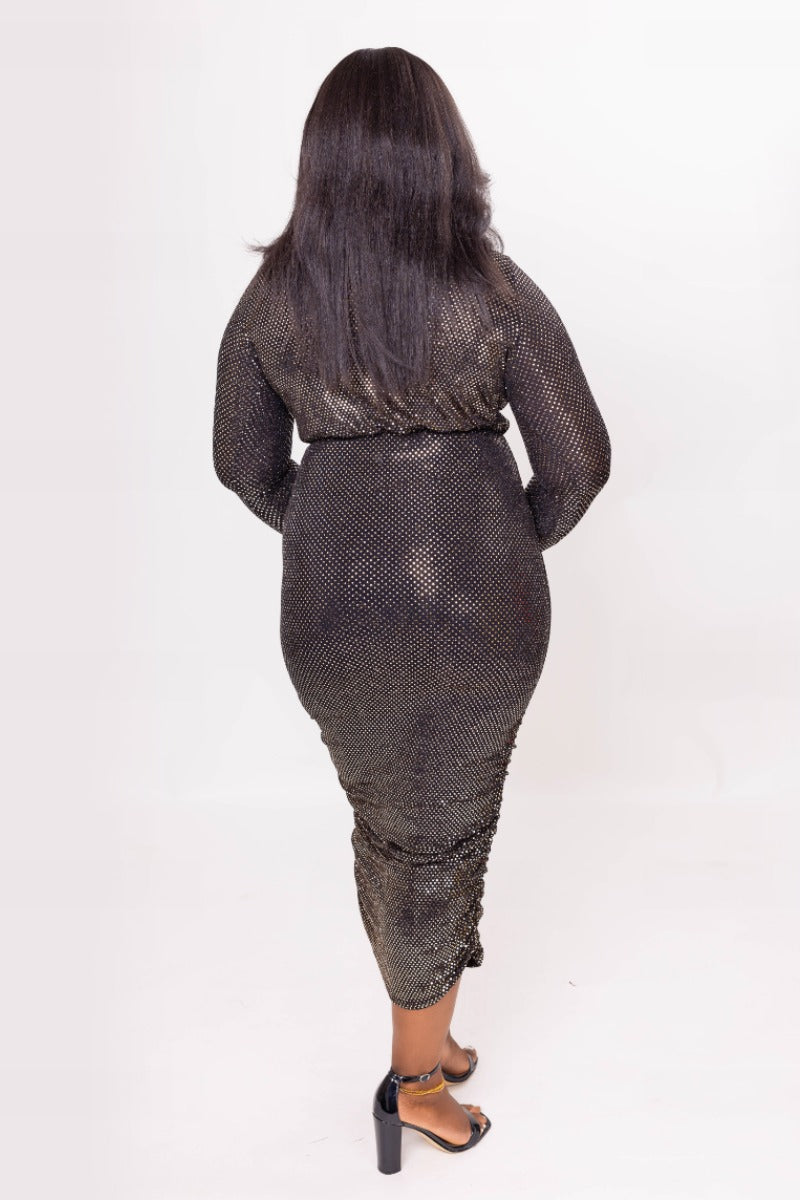 Luxe Glow Ruched Dress